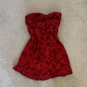 NWT Hello Molly Y2K Red Strapless Dress